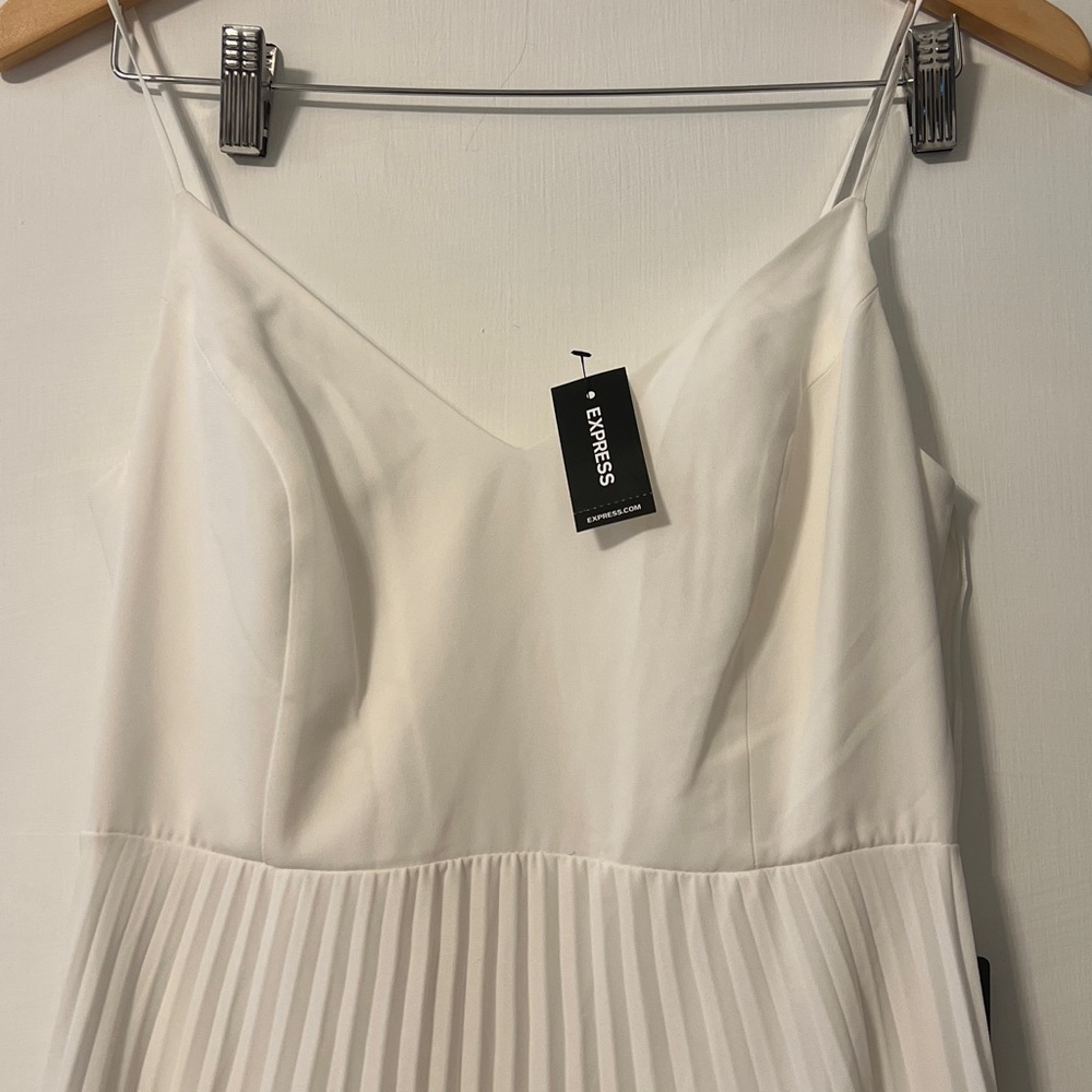 Express Blue and Cream Colorblock Maxi Dress - Picture 9 of 10